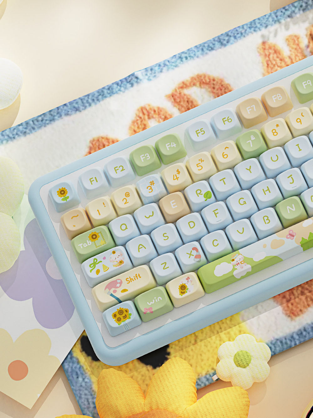Sunflower Theme Keycaps for Mechanical Keyboards