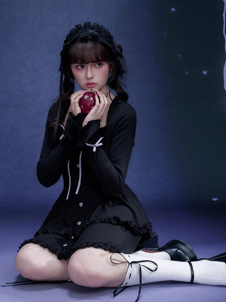 Black Tiered Cake Dress