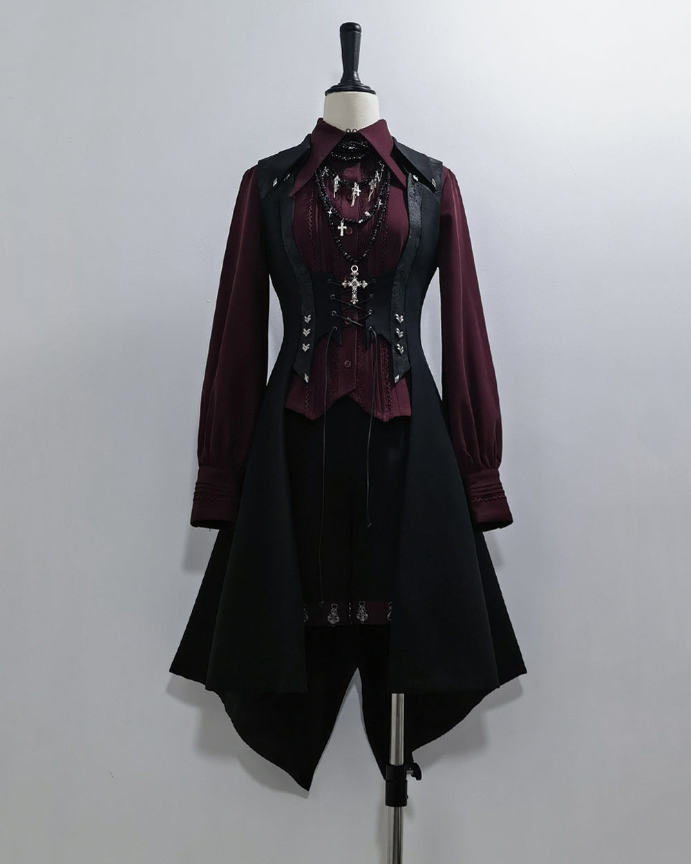 Wine Red Ouji Long Sleeve Shirt