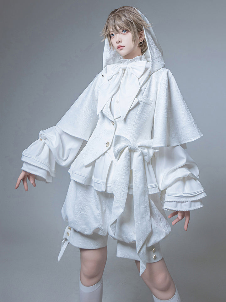 White Cute Bunny Ear Coat / Pants / Shorts