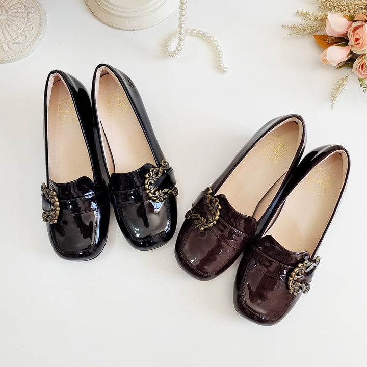 Black/Brown Retro JK Style School Uniform Shoes