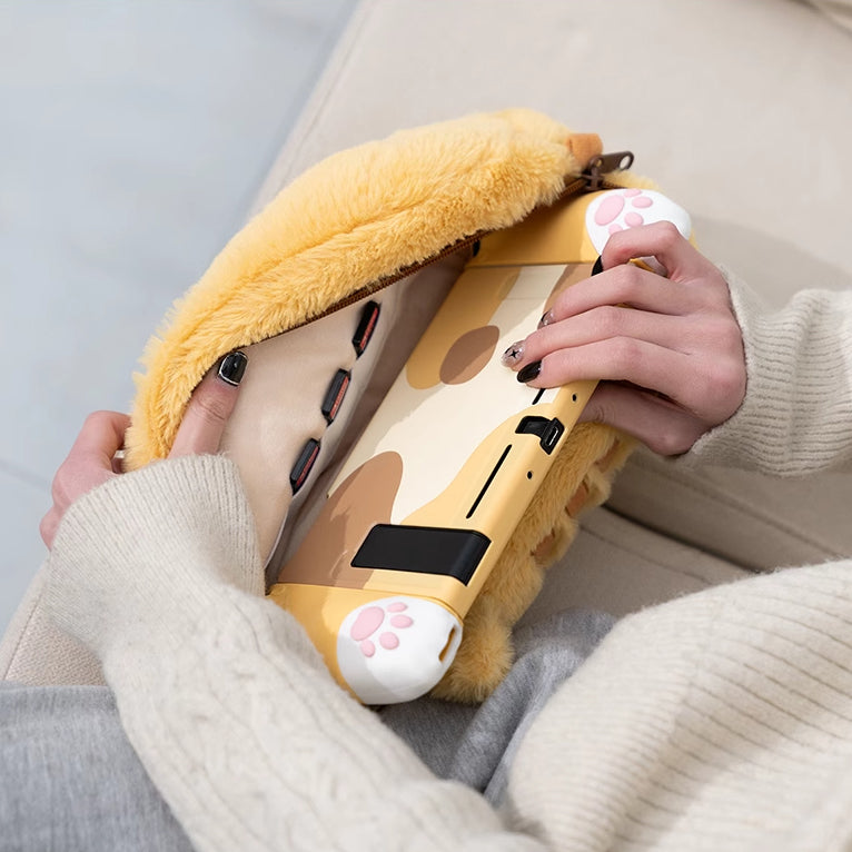 Cartoon Cat Plush Bag For Nintendo Switch / OLED