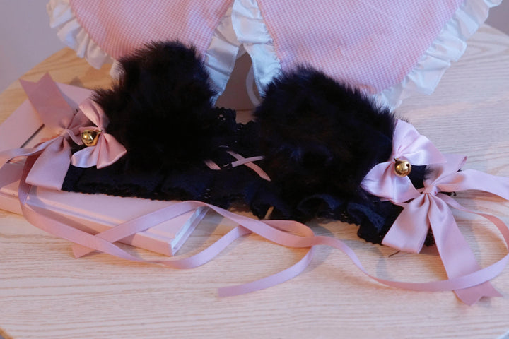 Lolita Cat Ear Black Lace Headband