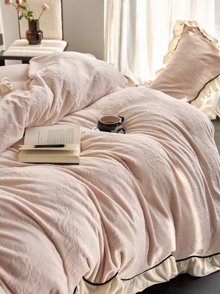 Cozy European Textured Thick Bedding Set