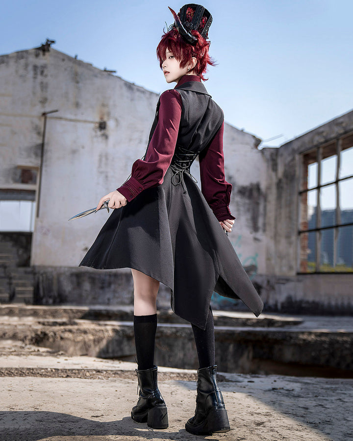 Wine Red Ouji Long Sleeve Shirt