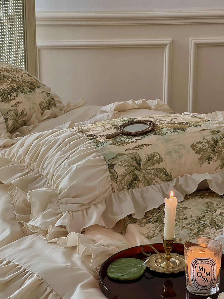 Romantic French Vintage Art Cotton Lace Duvet Cover