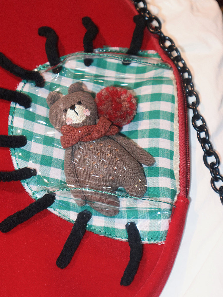 Red Apple-Shaped Ita Bag