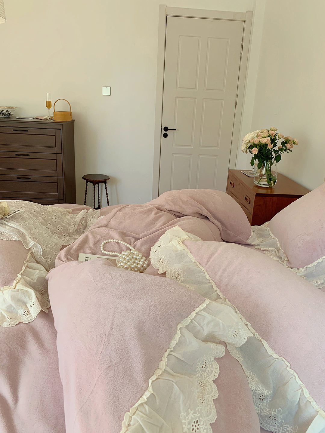 Romantic French Princess Style Winter Milk Velvet Bedding Set
