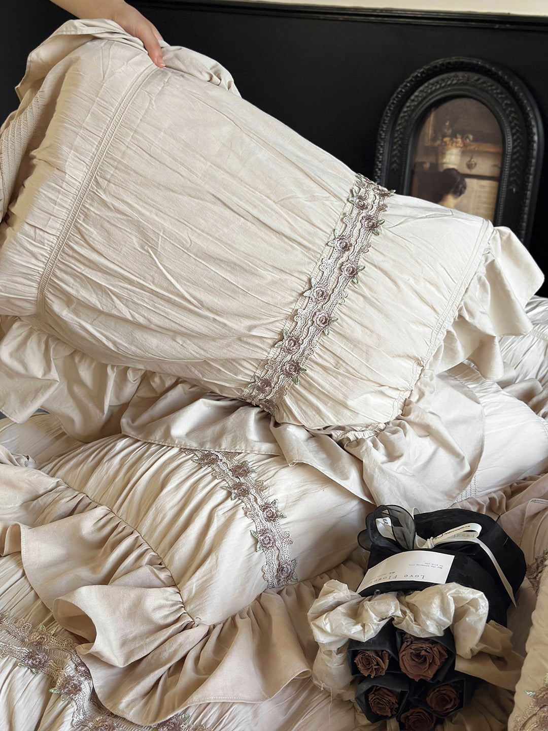 Country Farmhouse Style Ruffle Bedding Set