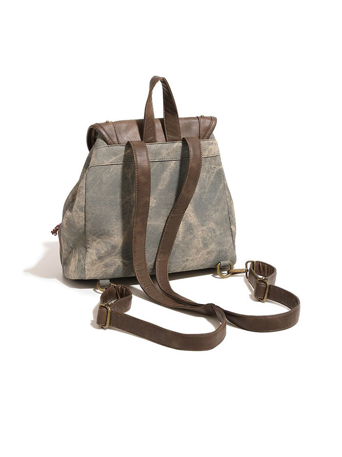 Vintage Studded Drawstring Backpack