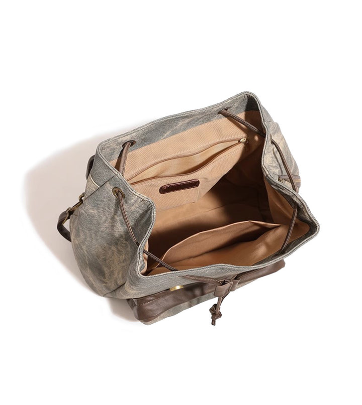 Vintage Studded Drawstring Backpack