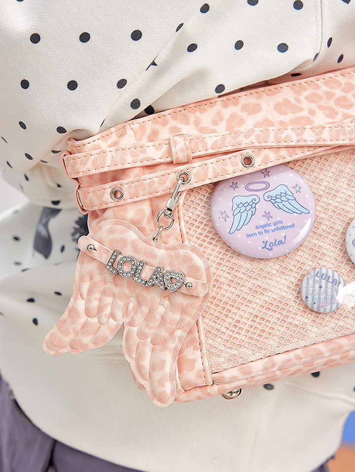 Y2K Angel Wing Long Barrel Ita Shoulder Bag