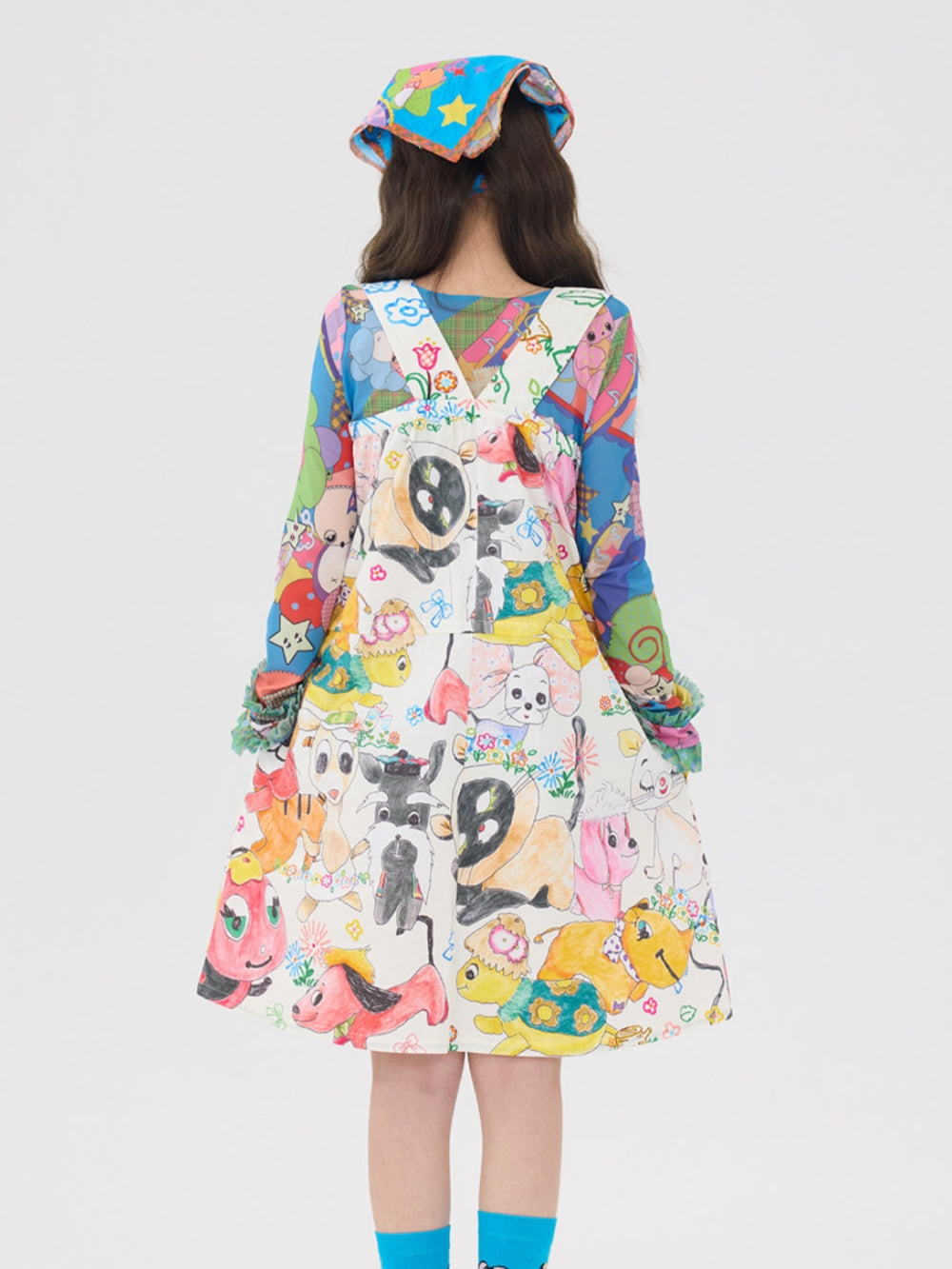 Cute Animal Print Tie Strap Dress