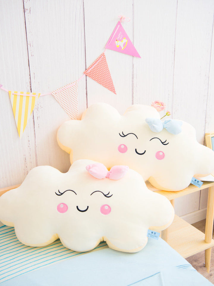 Sleeping and Happy Cloud Plush Pillow