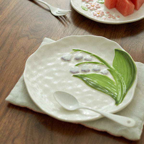Lily of the Valley Ceramic Plate – Juwas