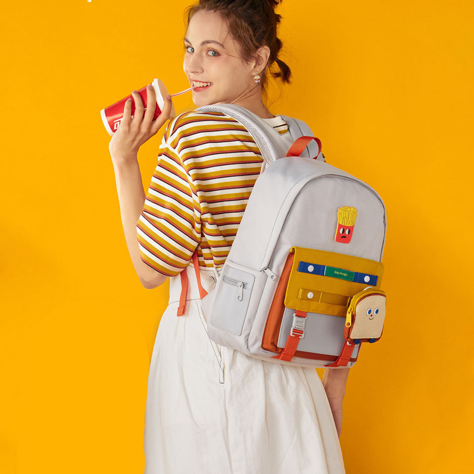 Cute Cartoon Toast Fries Backpack – Juwas