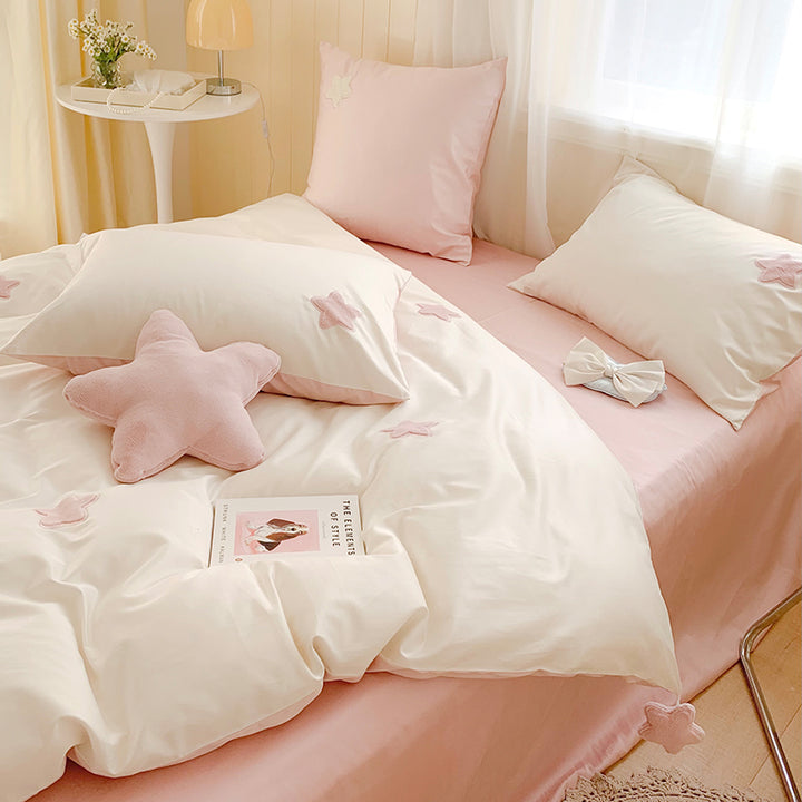 Cute Stars Cotton Bedding Set