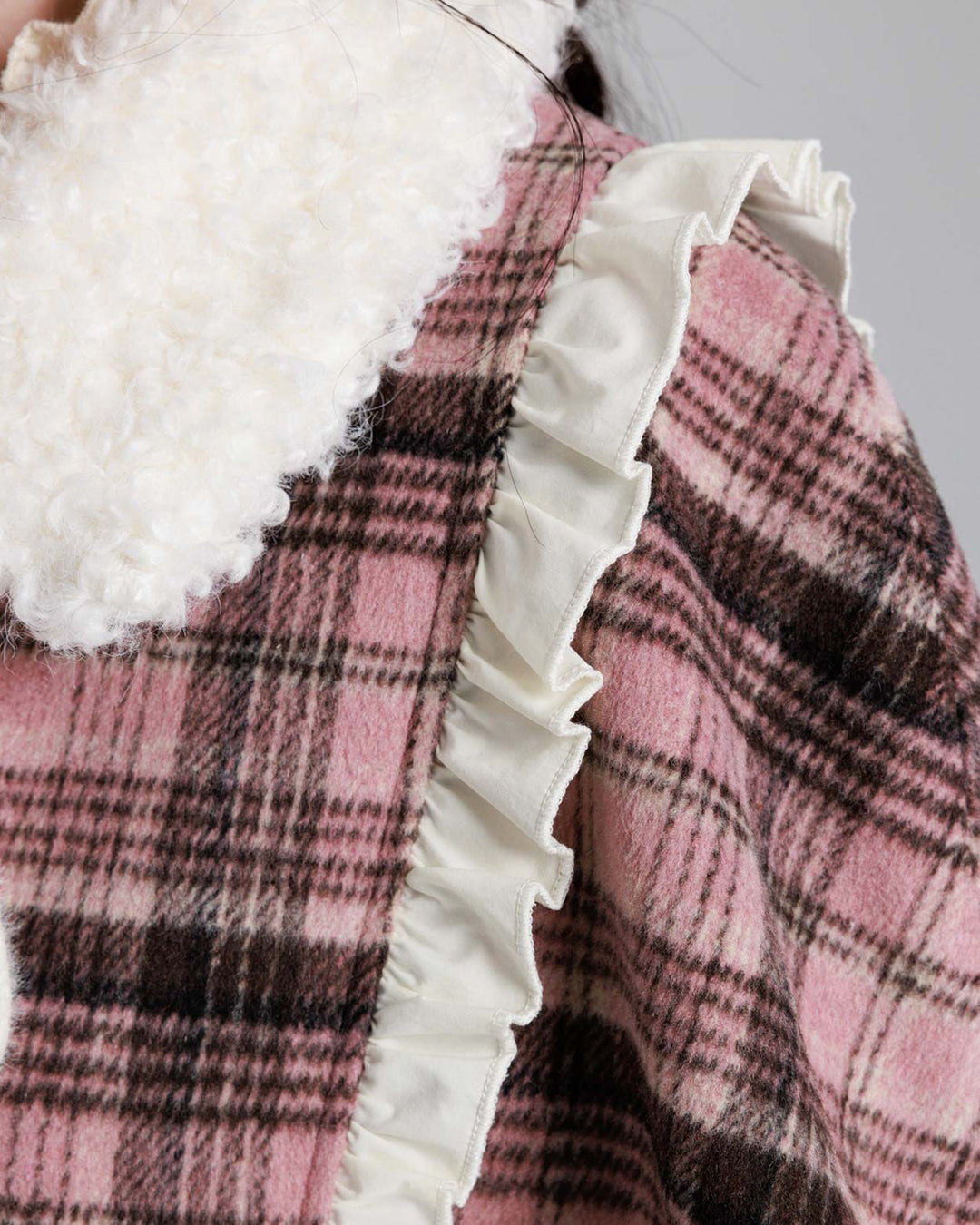 College-style Plaid Cape