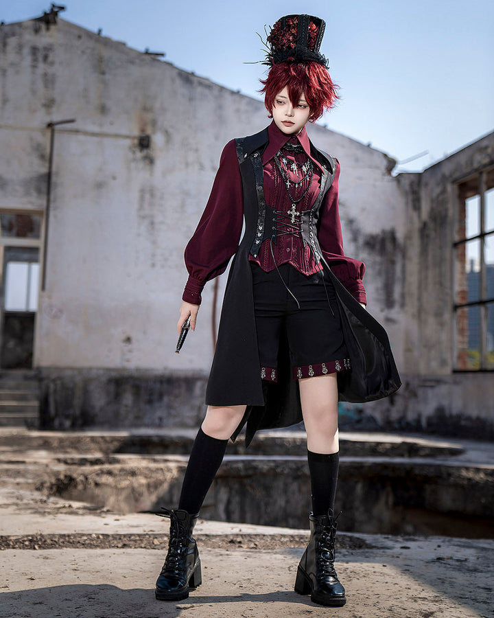 Wine Red Ouji Long Sleeve Shirt