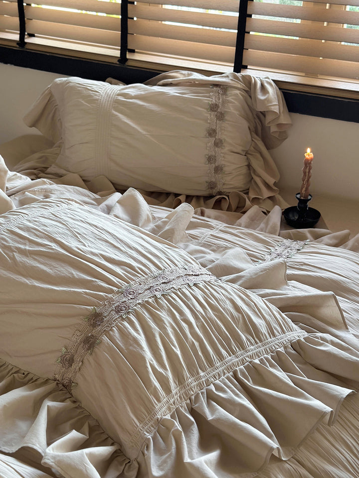 Country Farmhouse Style Ruffle Bedding Set
