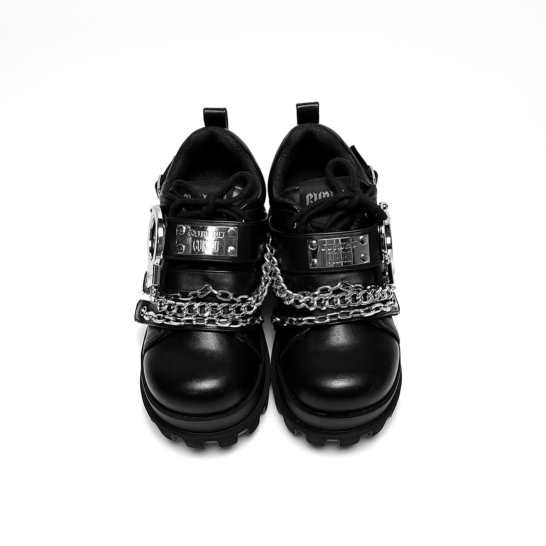 Grunge Y2K chain decoration Platform Shoes – Juwas