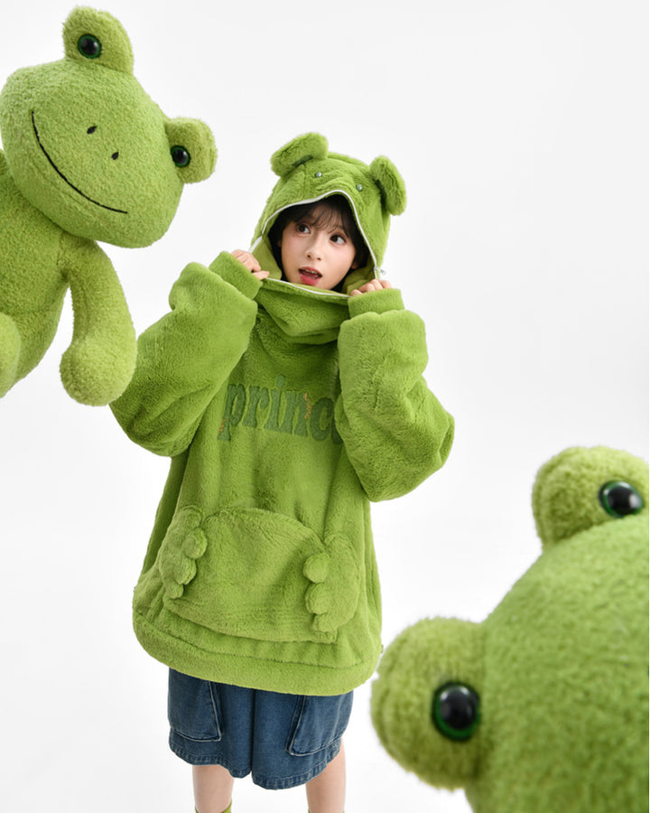 Funny Frog Fleece Sweatshirt