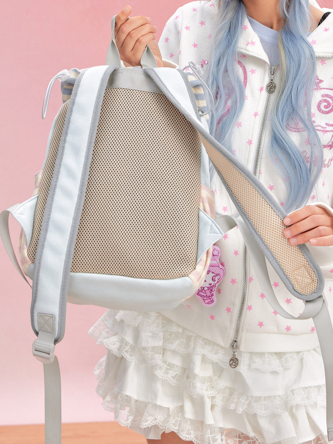 Polka Dot Flap Mini Backpack