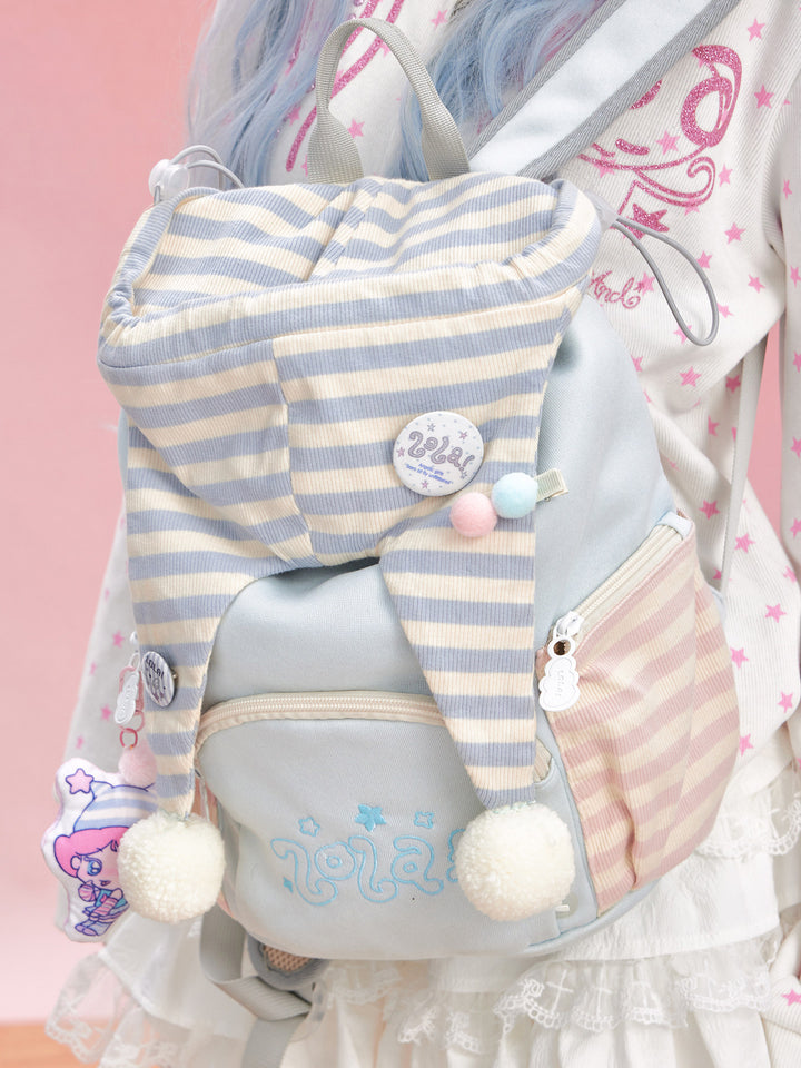 Polka Dot Flap Mini Backpack