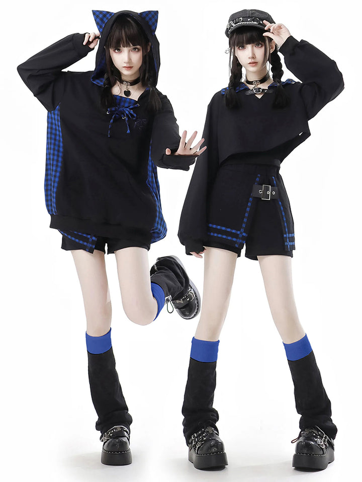 Gothic Harajuku Hoodie / Shorts / Skirt / Leg Warmers