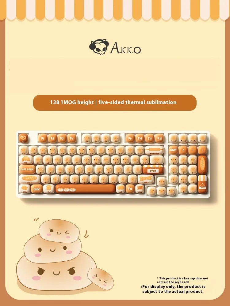 Akko Steam Bun Wonderland Mog Design 138pcs Keycaps