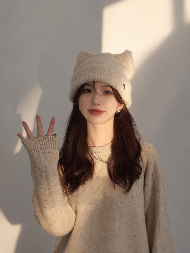 Kitty Ears Knitted Hat