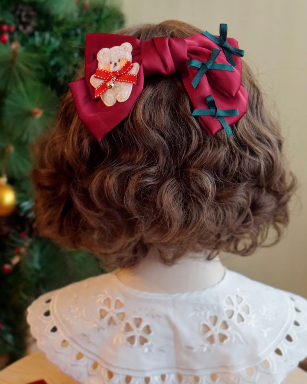 Bear Christmas Bow Headband