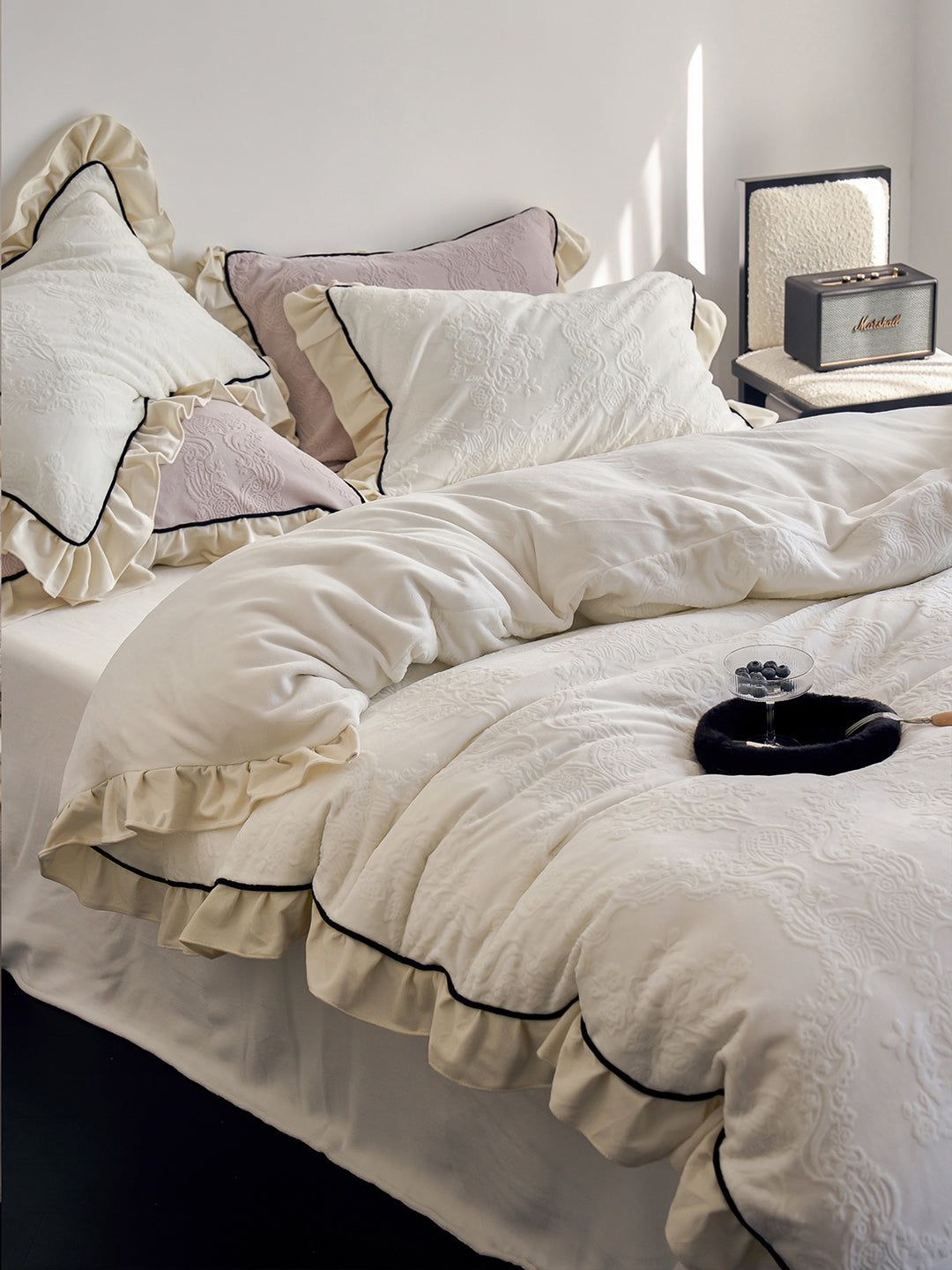 Cozy European Textured Thick Bedding Set