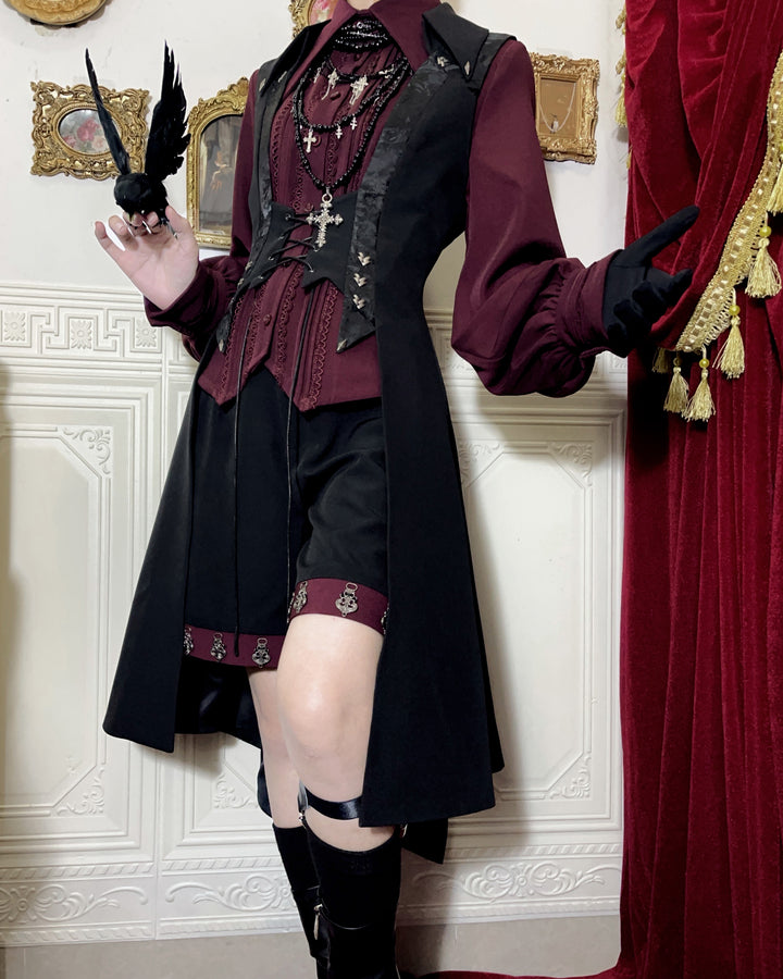 Wine Red Ouji Long Sleeve Shirt