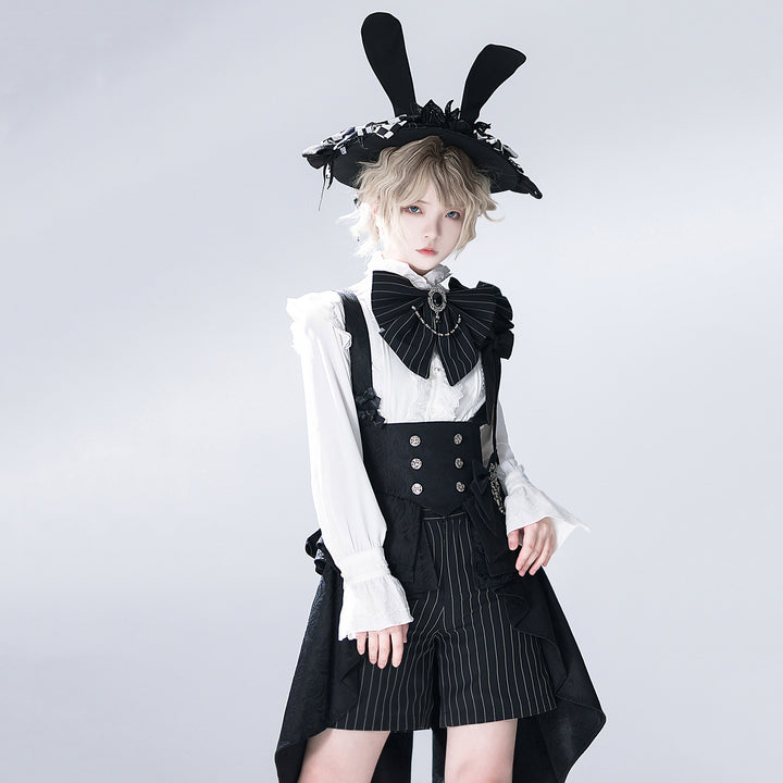 Bunny Theater Black Striped Shorts