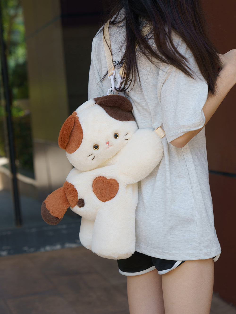 Calico Cat Cute Plush Backpack