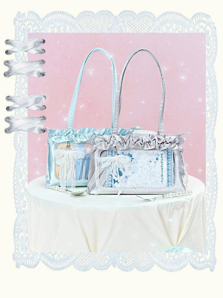 Satin Ruffle Balletcore Ita Underarm Bag