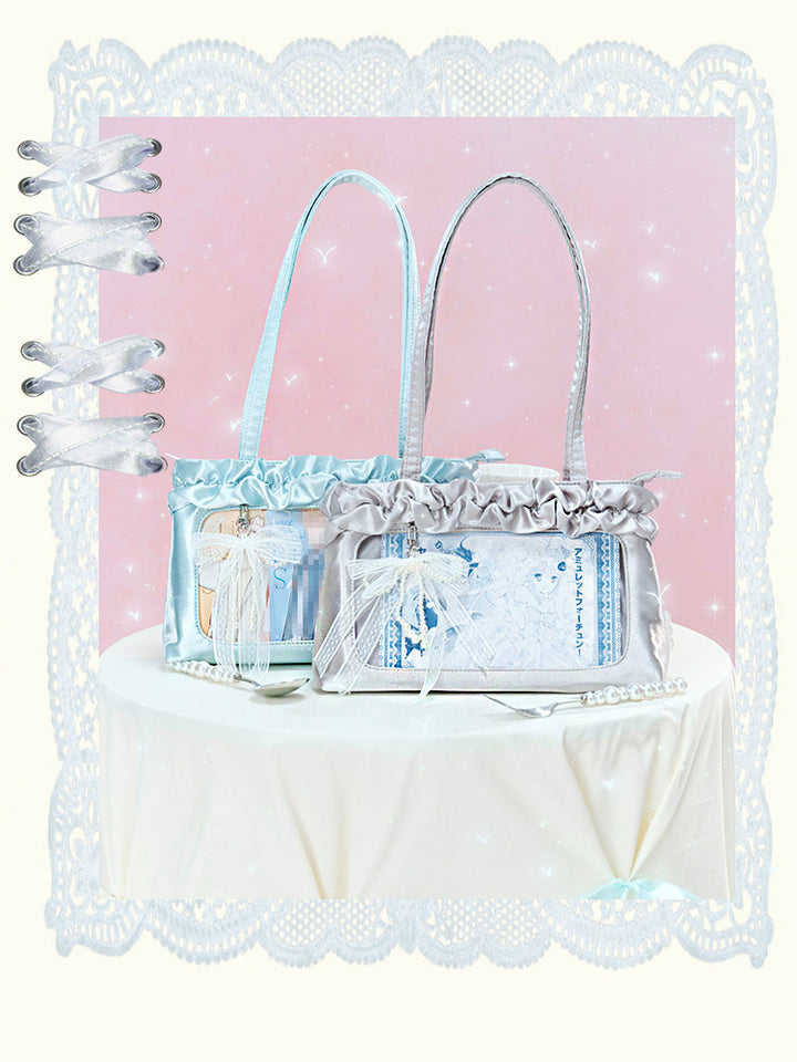 Satin Ruffle Balletcore Ita Underarm Bag