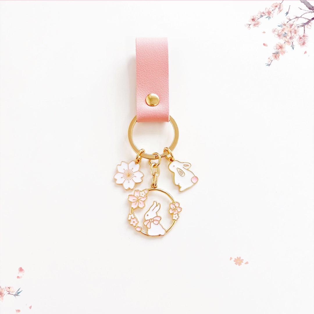 Flower Bunny Keychain