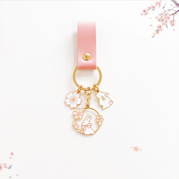 Flower Bunny Keychain