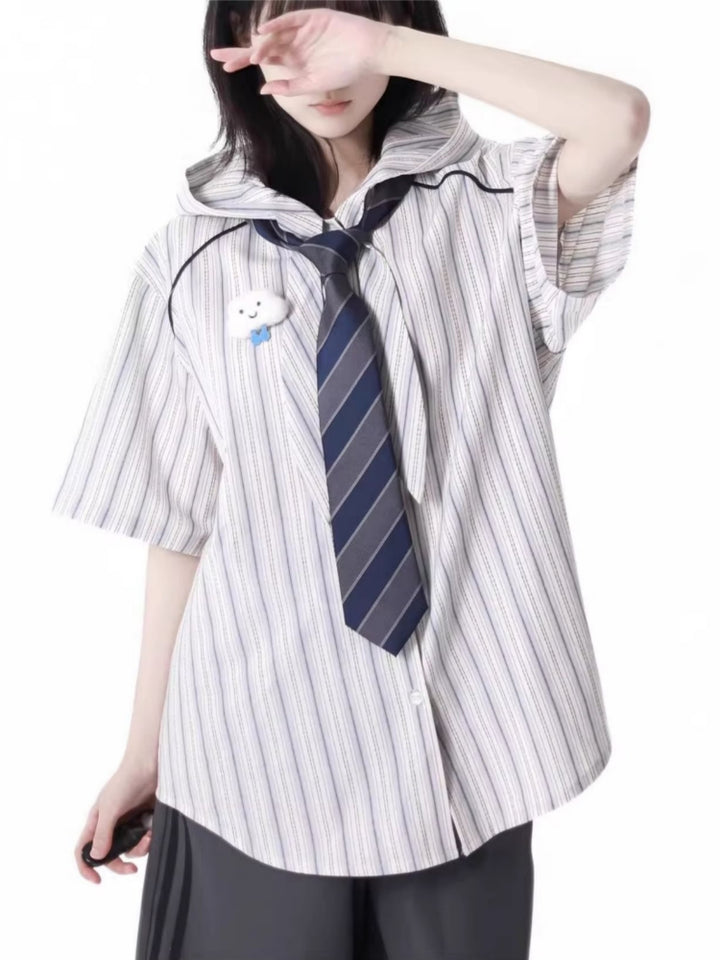 Summer Striped Casual Shirt / Shorts