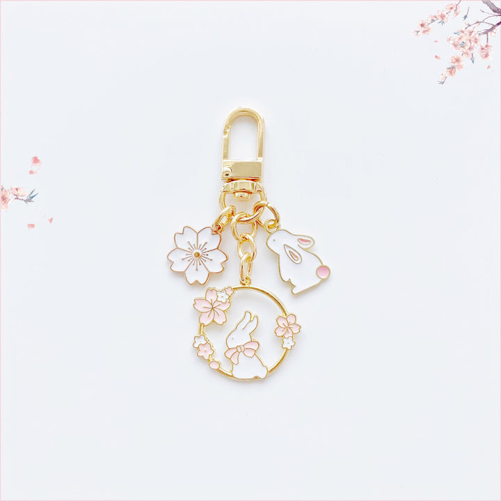 Flower Bunny Keychain