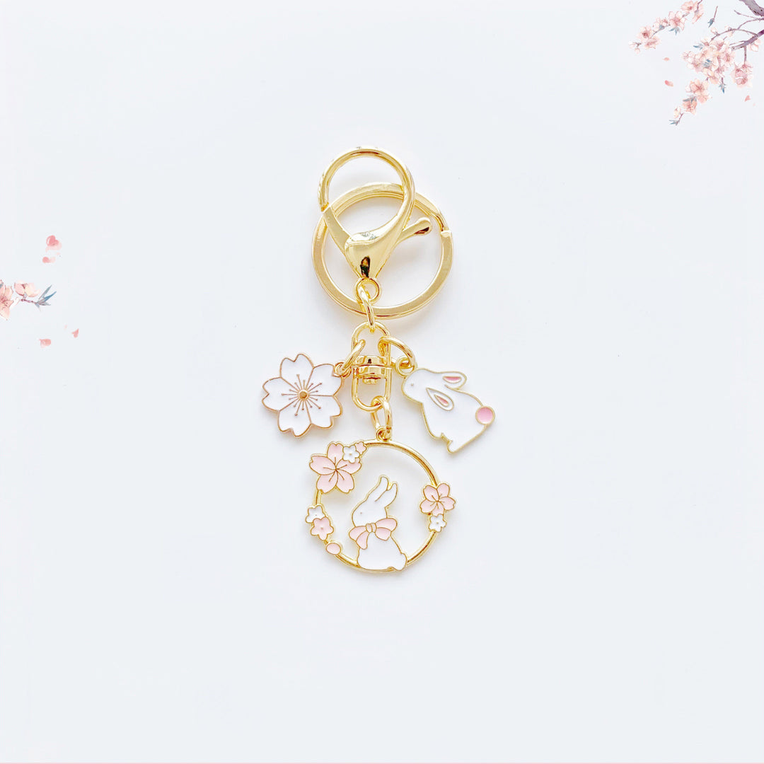 Flower Bunny Keychain