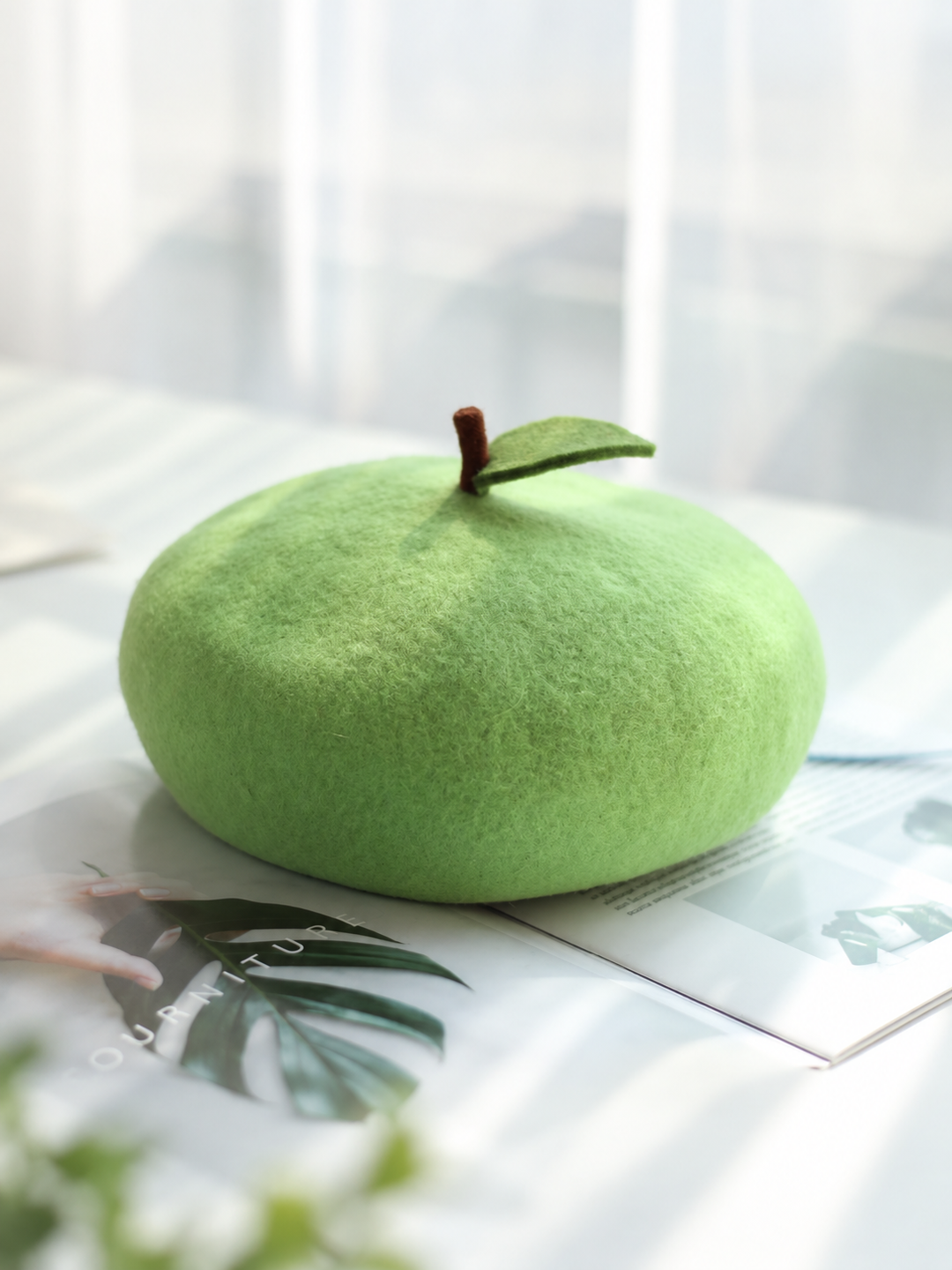 Creative Green Apple Beret