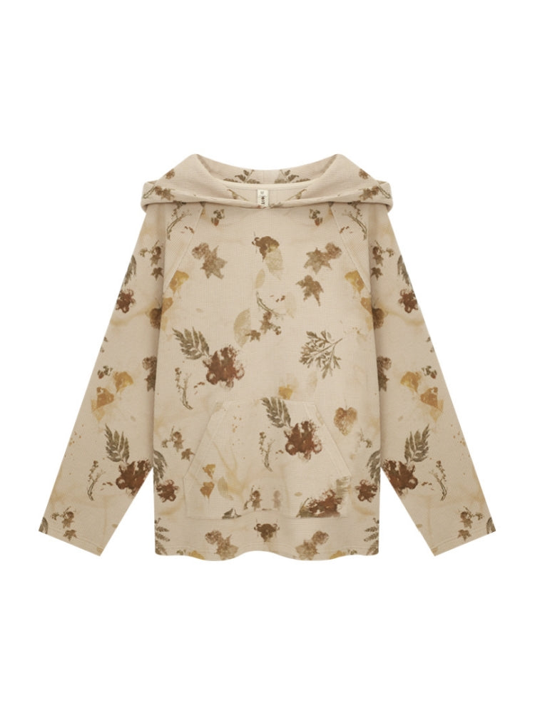 AOP Tree Shadow Print Hoodie