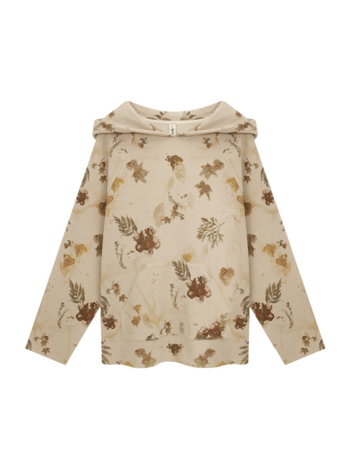 AOP Tree Shadow Print Hoodie