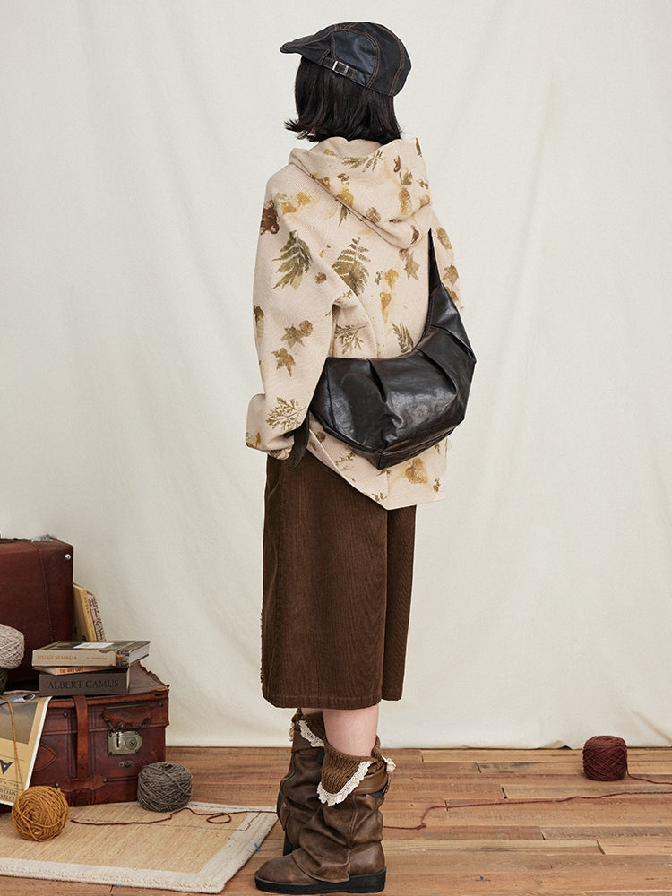 AOP Tree Shadow Print Hoodie