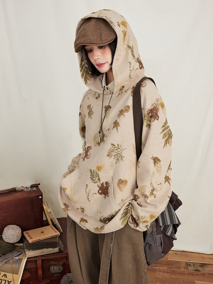 AOP Tree Shadow Print Hoodie