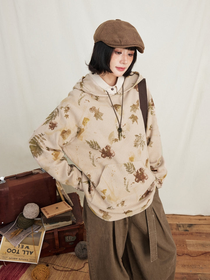 AOP Tree Shadow Print Hoodie