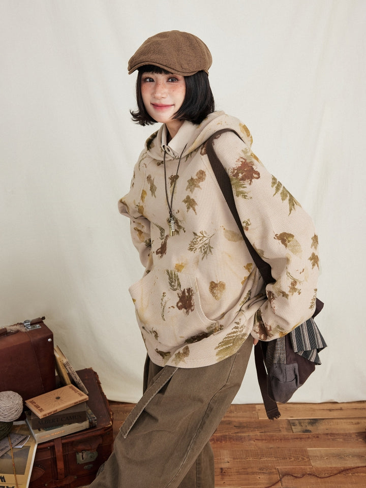 AOP Tree Shadow Print Hoodie